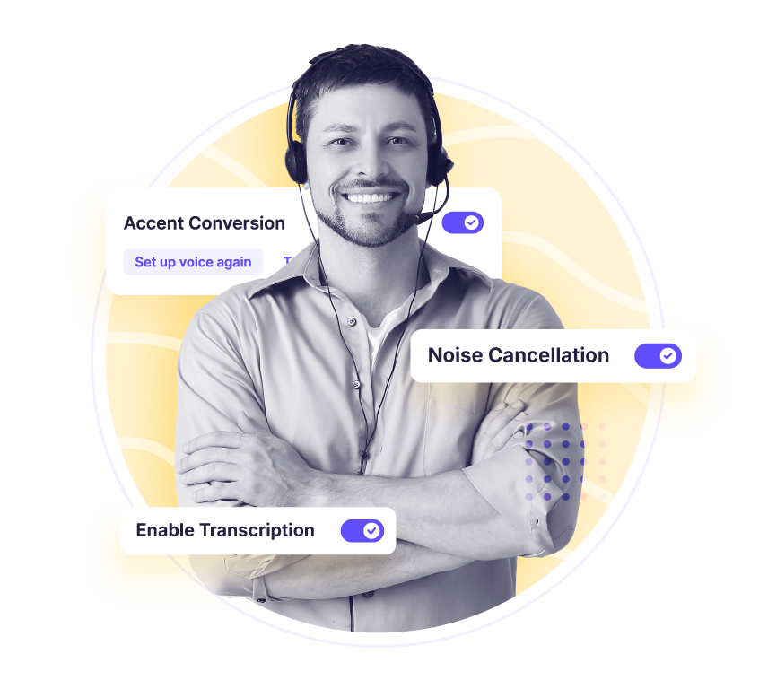 Krisp use case for call center enterprise